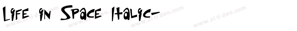 Life in Space Italic字体转换